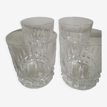 Cut crystal whisky glasses