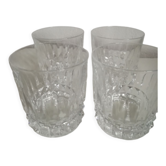 Cut crystal whisky glasses