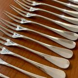 Christofle 12 snail forks, shellfish Fidelio baguette model very good condition