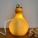 Vintage blind hanging lamp in ochre opaline