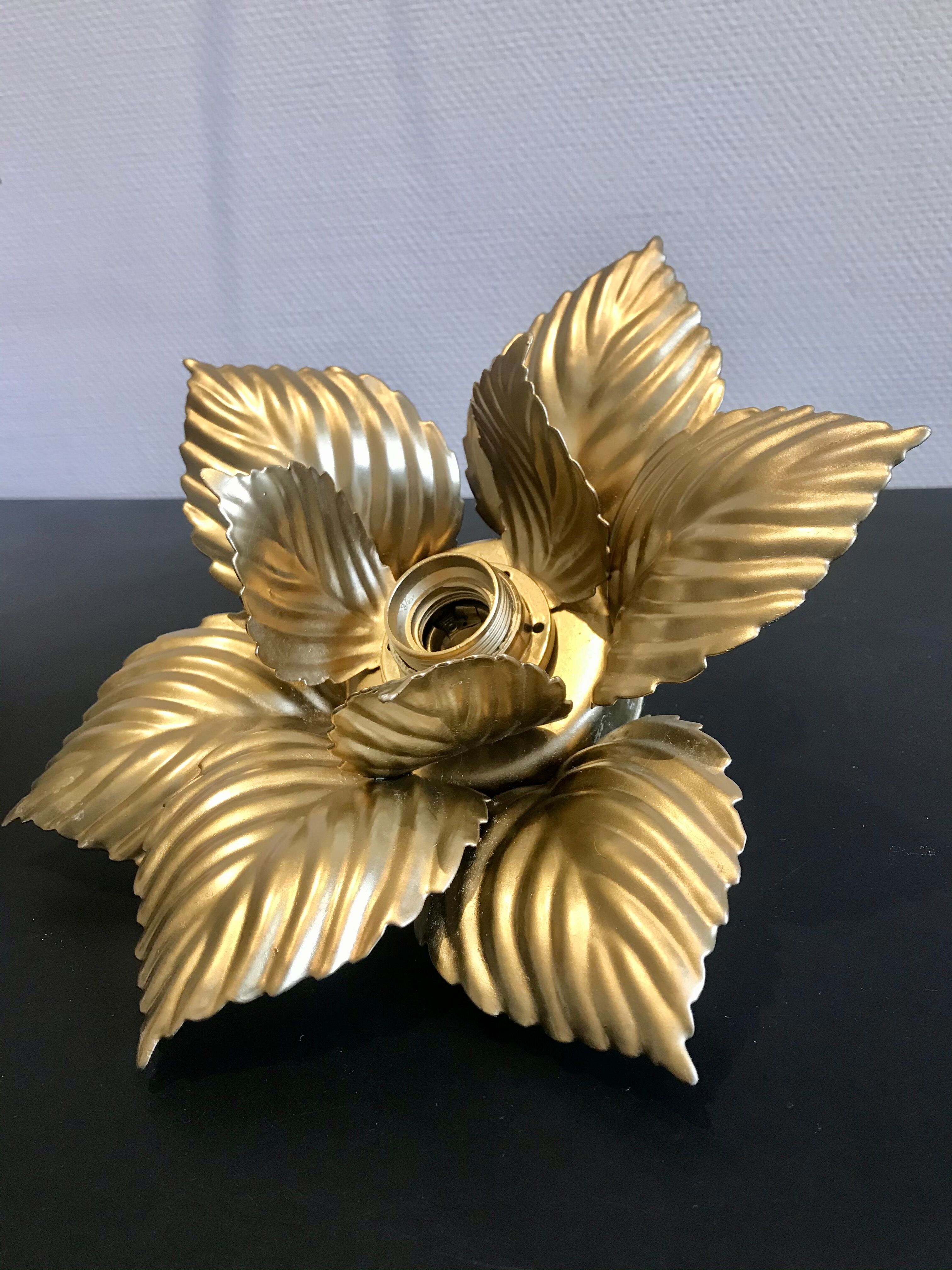 Wall light or ceiling golden leaves