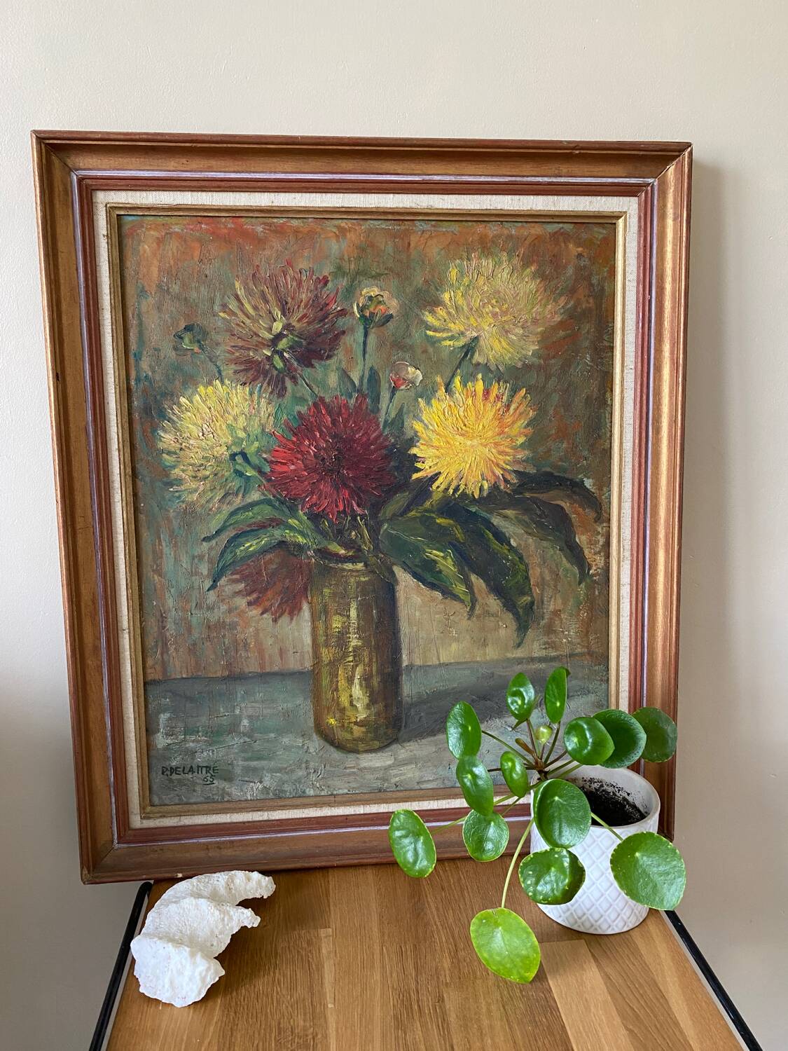 Still life bouquet of dahlias 1960