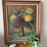 Still life bouquet of dahlias 1960