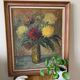 Nature morte bouquet de dahlias 1960
