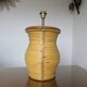 Rattan, leather, rope, and wood lamp in the style of Gabriella Crespi 60-70.