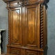 Louis XIII Renaissance cabinet in solid walnut around 1850.