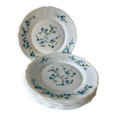 Assiettes à dessert myosotis