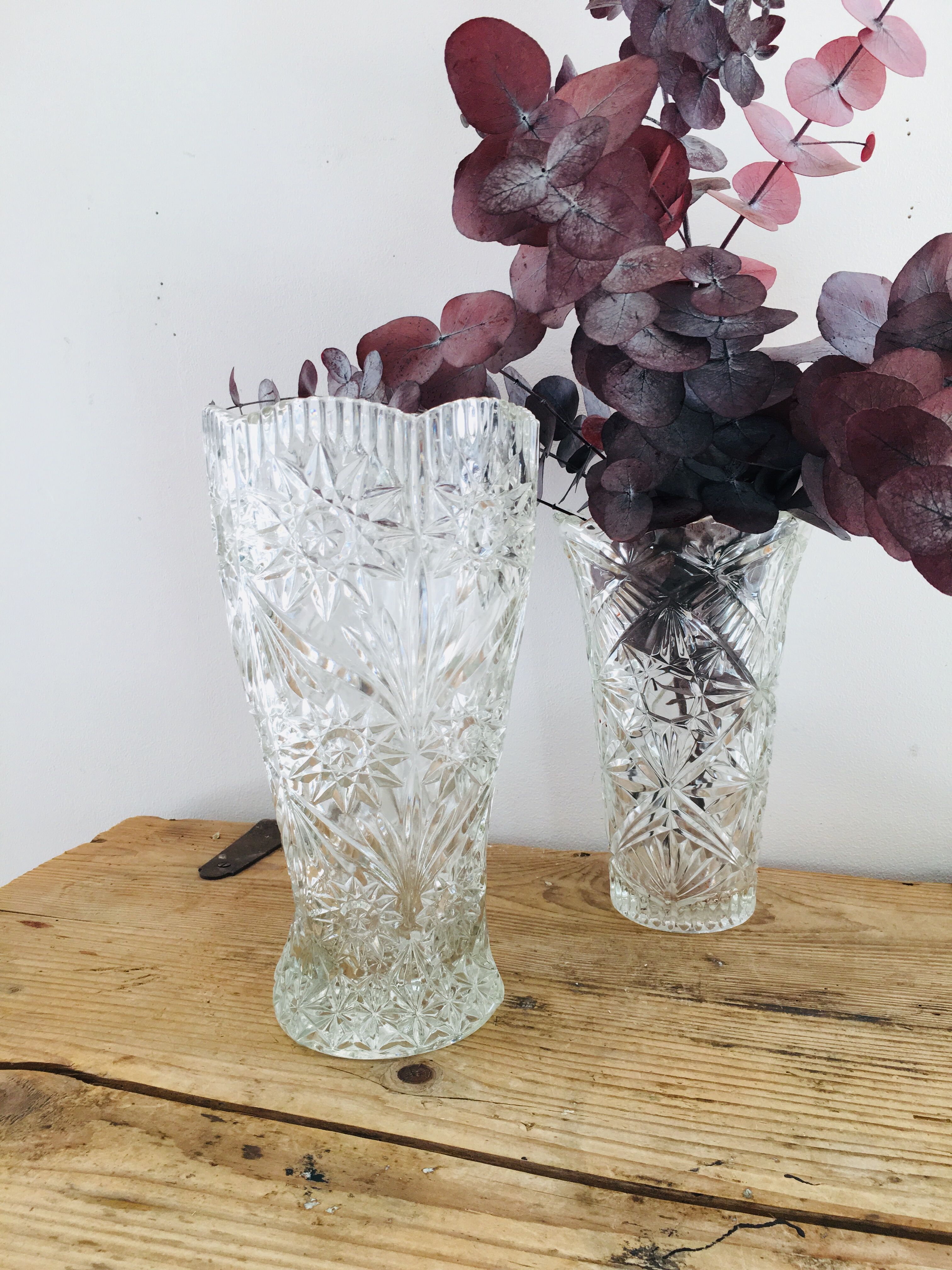 Old crystal vase