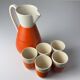 Vintage water service from Ceramiche Rometti Umbertide, Italy, 1930s, set of 6.