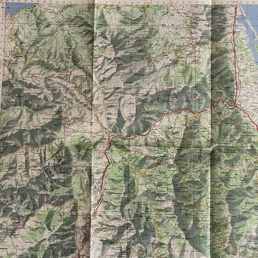 Map Corte Corsica 1968