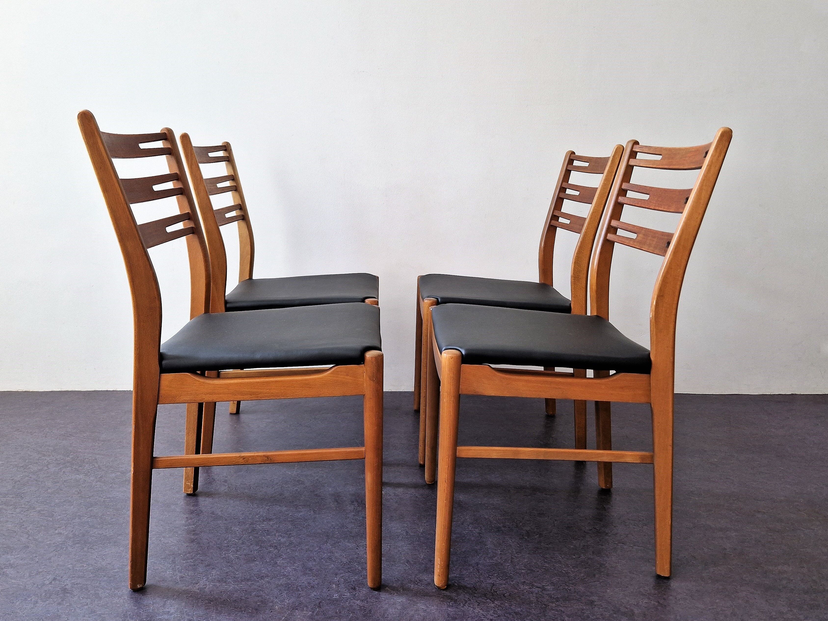Set of 4 dining chairs in teak for Farstrup Møbler, Denmark 1960's