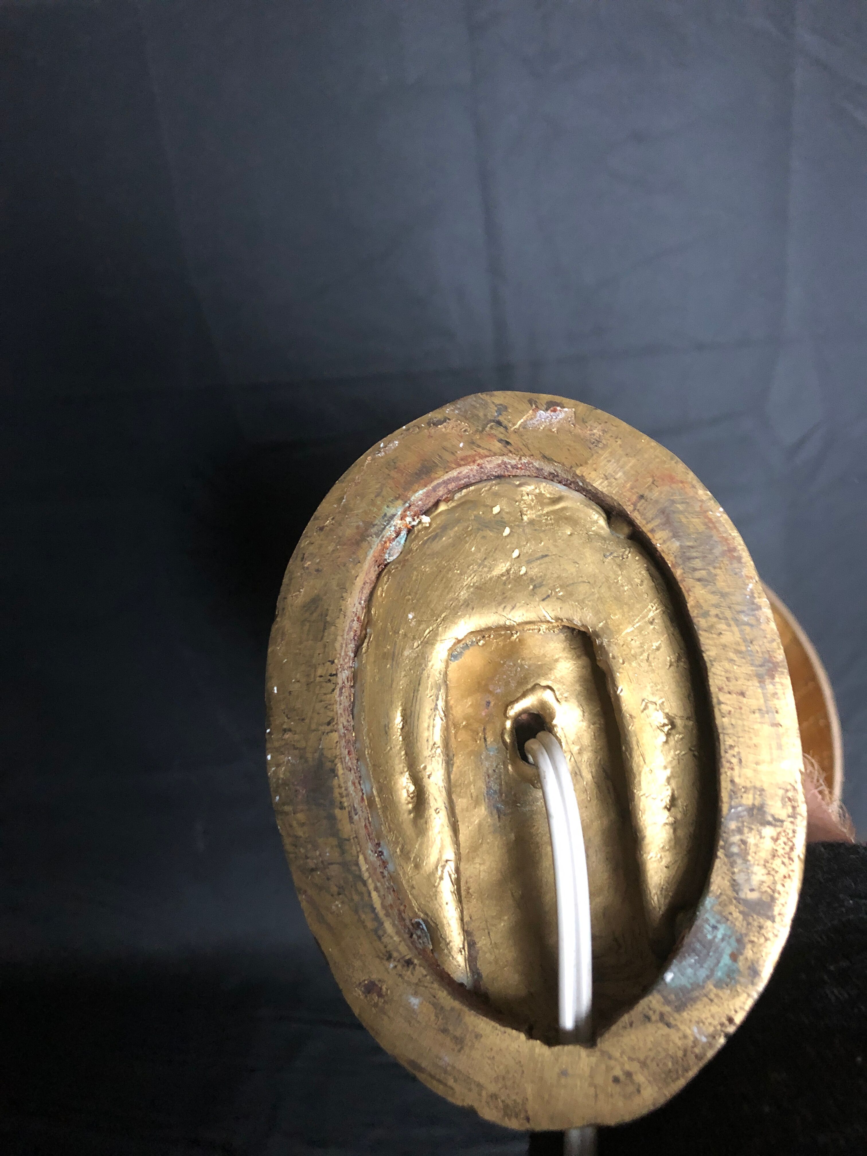 Vintage brass seahorse lamp