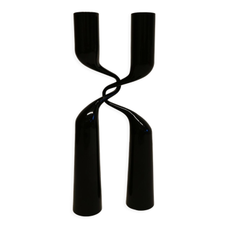 Ensemble de deux chandeliers design noirs (couleur originale) par Mikaela Dörfel, Danemark