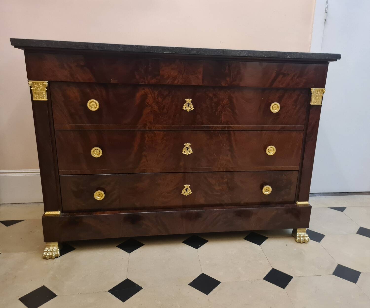 Empire period chest of drawers circa 1812