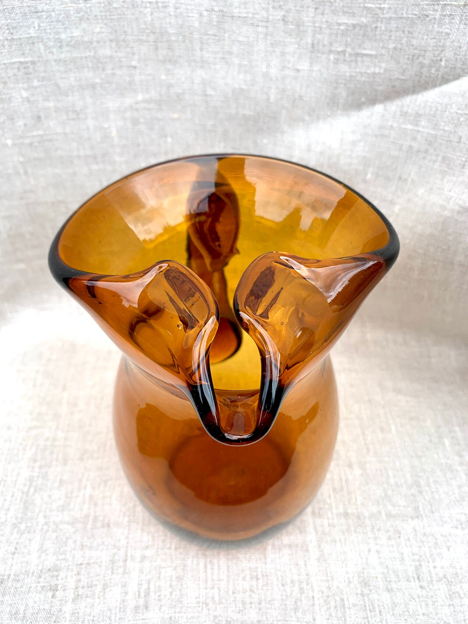 Vintage amber pitcher