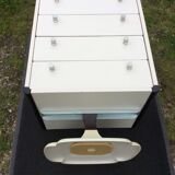 Chest of drawers vintage foot tulip white laquered (Gautier)