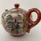 Teapot Satsuma porcelain polychrome décor signed Koshida around 1920