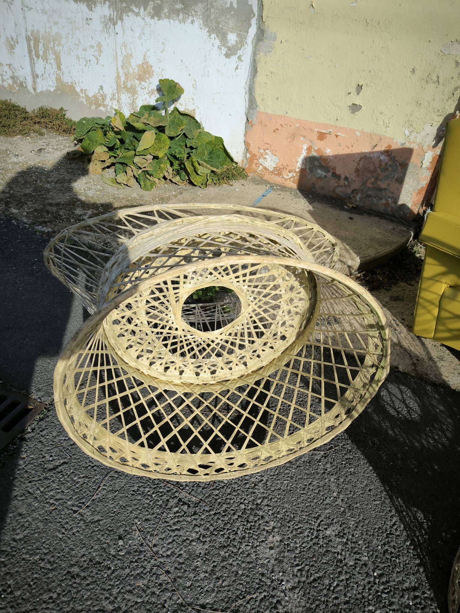 Pair of large garden armchairs