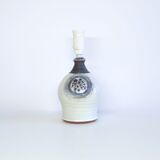 Vintage Danish table lamp in light blue earthenware