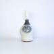 Vintage Danish table lamp in light blue earthenware