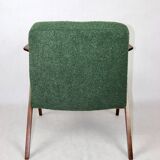 Fauteuil en tissu vert par Józef Chierowski, années 1970