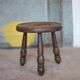 Tabouret vintage, tabouret tripode, tabouret d'appoint, porte-plante bois