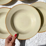 6 Hollow plates in beige sandstone Tulowice Poland 1970