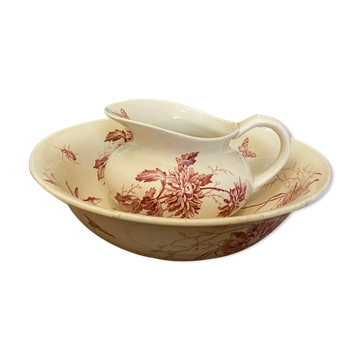 1875, Rare and antique french ironstone Toilet Set