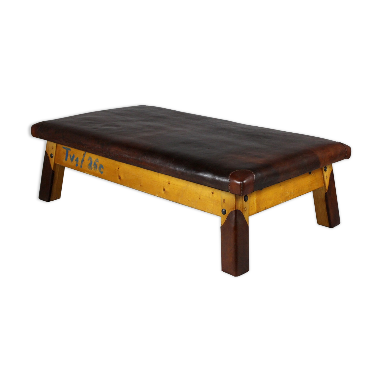 Leather gym table, 1930s