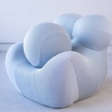 Italian Big Mama Up Chair & Ottoman attributed to Gaetano Pesce for B&B Italia, 2000, Set of 2