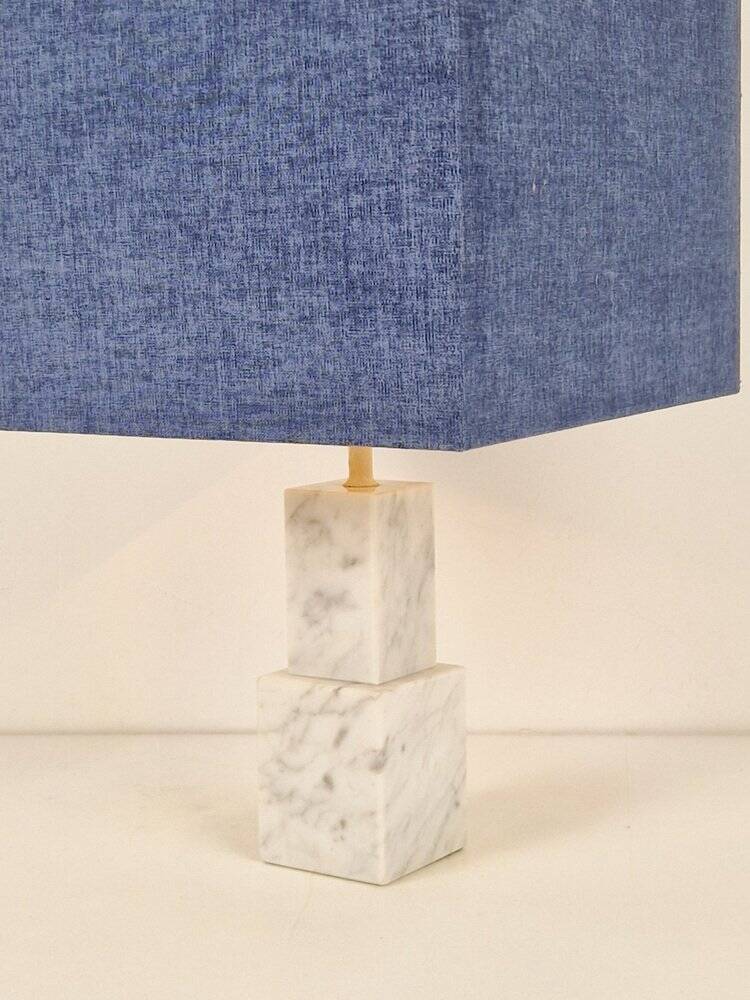 Vintage Carrara Marble Table Lamp, 1960s