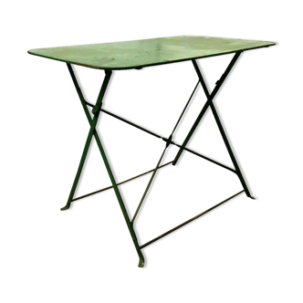 Patinated wrought iron terrace table XX century