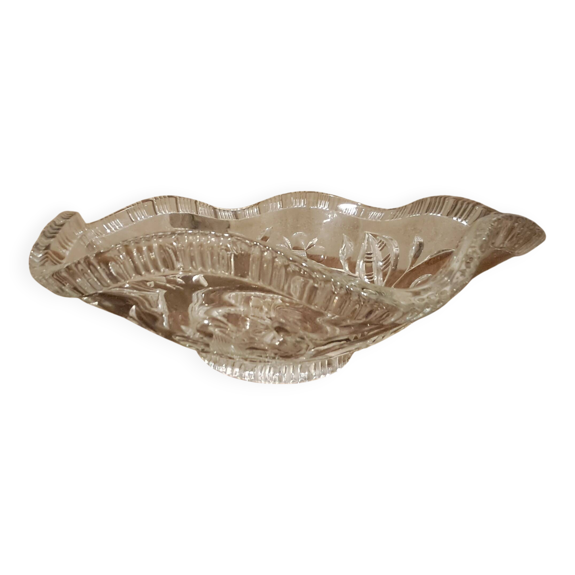 Fruit basket in cut Arques crystal