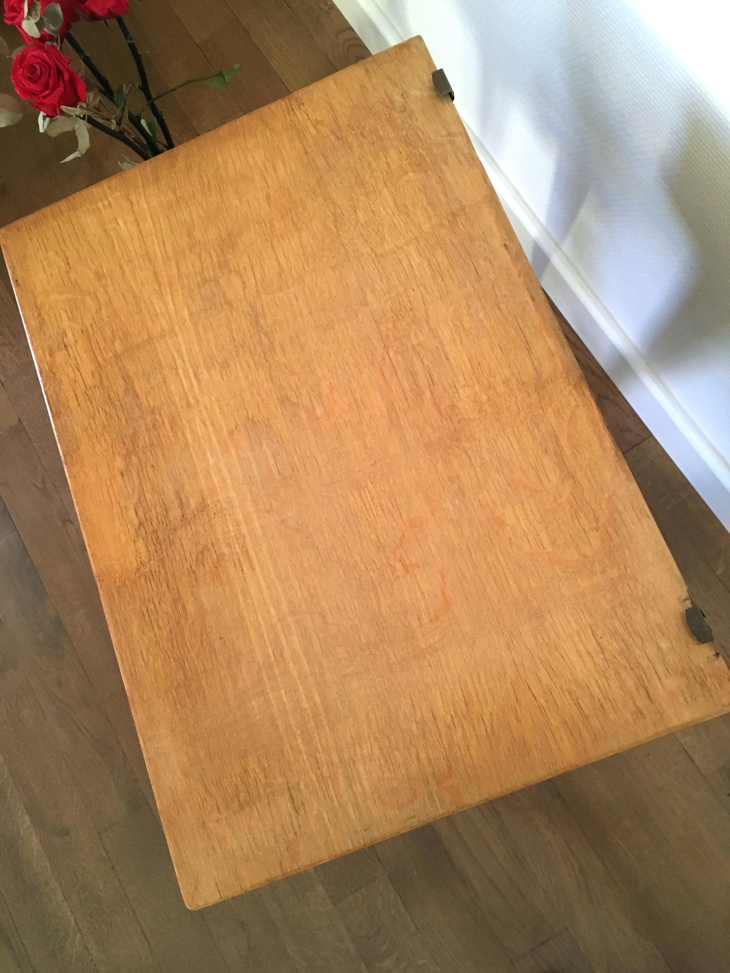 Vintage oak bedside table