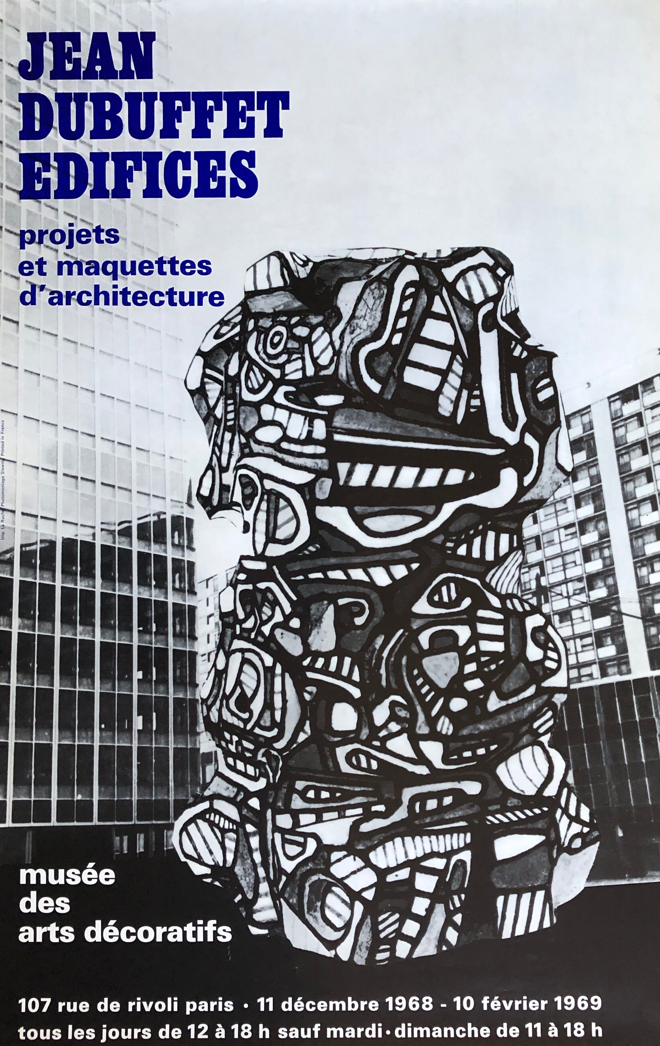 Poster Jean Dubuffet Edifices 1969