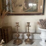 Old pair of candlesticks