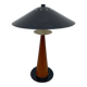 1980s metal and wood lamp