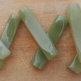 Jade style natural stone knife holder (6 pieces)