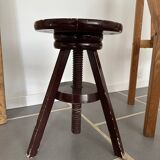 Vintage pine swivel stool