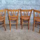 8 Bistro Chairs including 2 Authentic 1950s Solid Beech Luterma Chairs