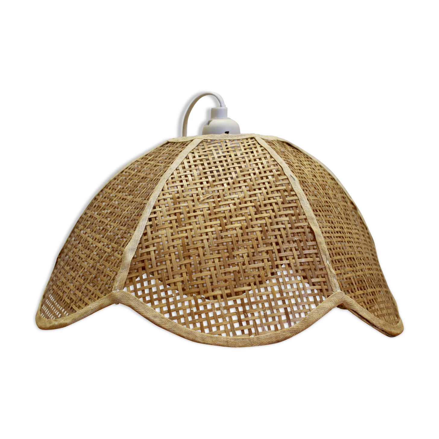 Vintage rattan flower suspension