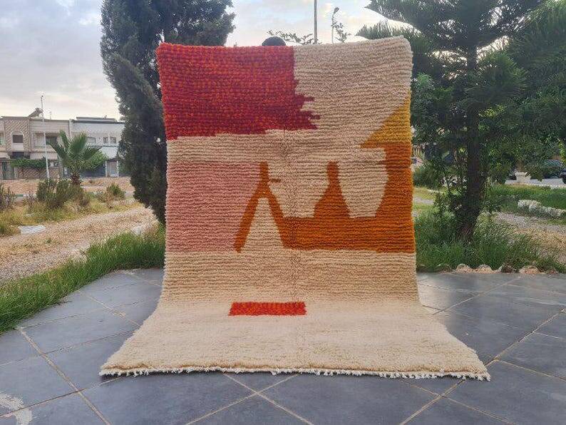 Handmade pure wool rug size 150 x 250 cm