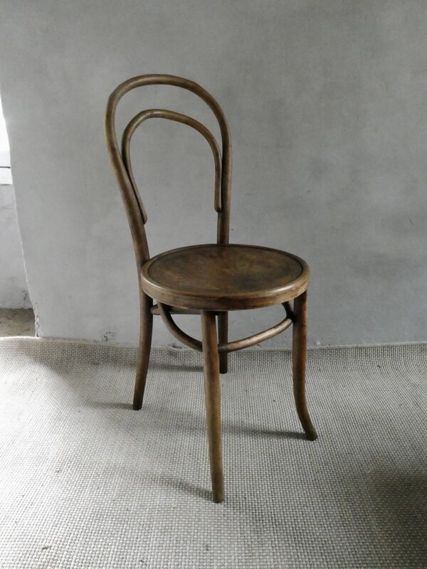 Chaise de bistrot Cambier Belgique 1930 No 14 1/2, à entrelacs