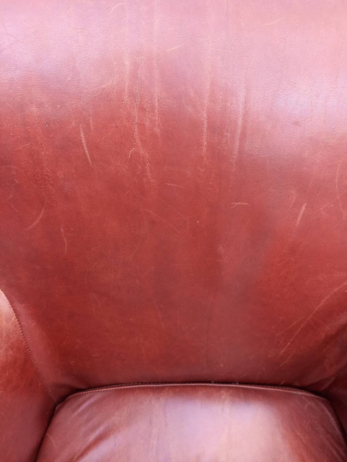 Pair of leather club chairs