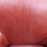 Pair of leather club chairs