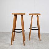 Vintage brutalist bar stools, 1960s