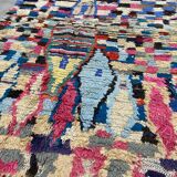 Multicolor carpet in boucherouite fabric 130x193cm