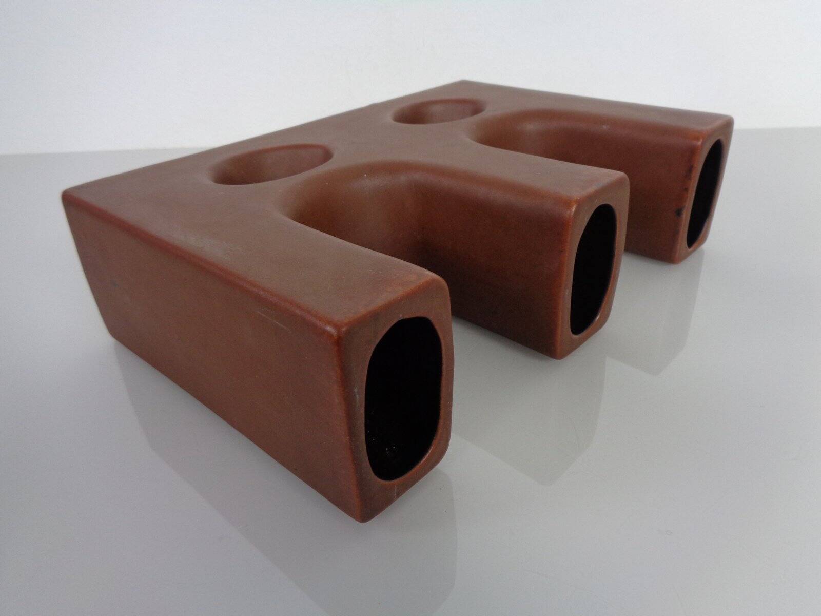 Dutch studio ceramic vase by Marius & Hugo Van Woerden for Vest Keramiek, 1970s