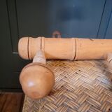 Coat rack with 5 turned wooden hooks from the 30s