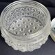 Old vintage round molded glass wall light